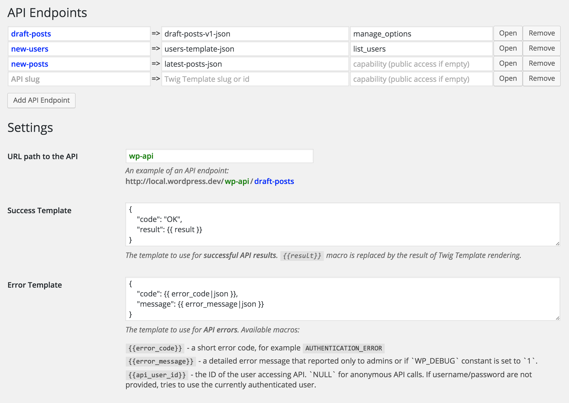 API Endpoints