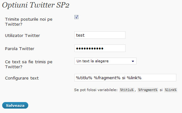 the Options in WP 2.7