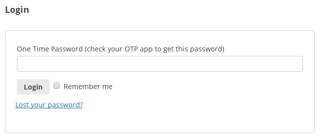 <p>WooCommerce login form requesting OTP code (after successful username/password entry)</p>