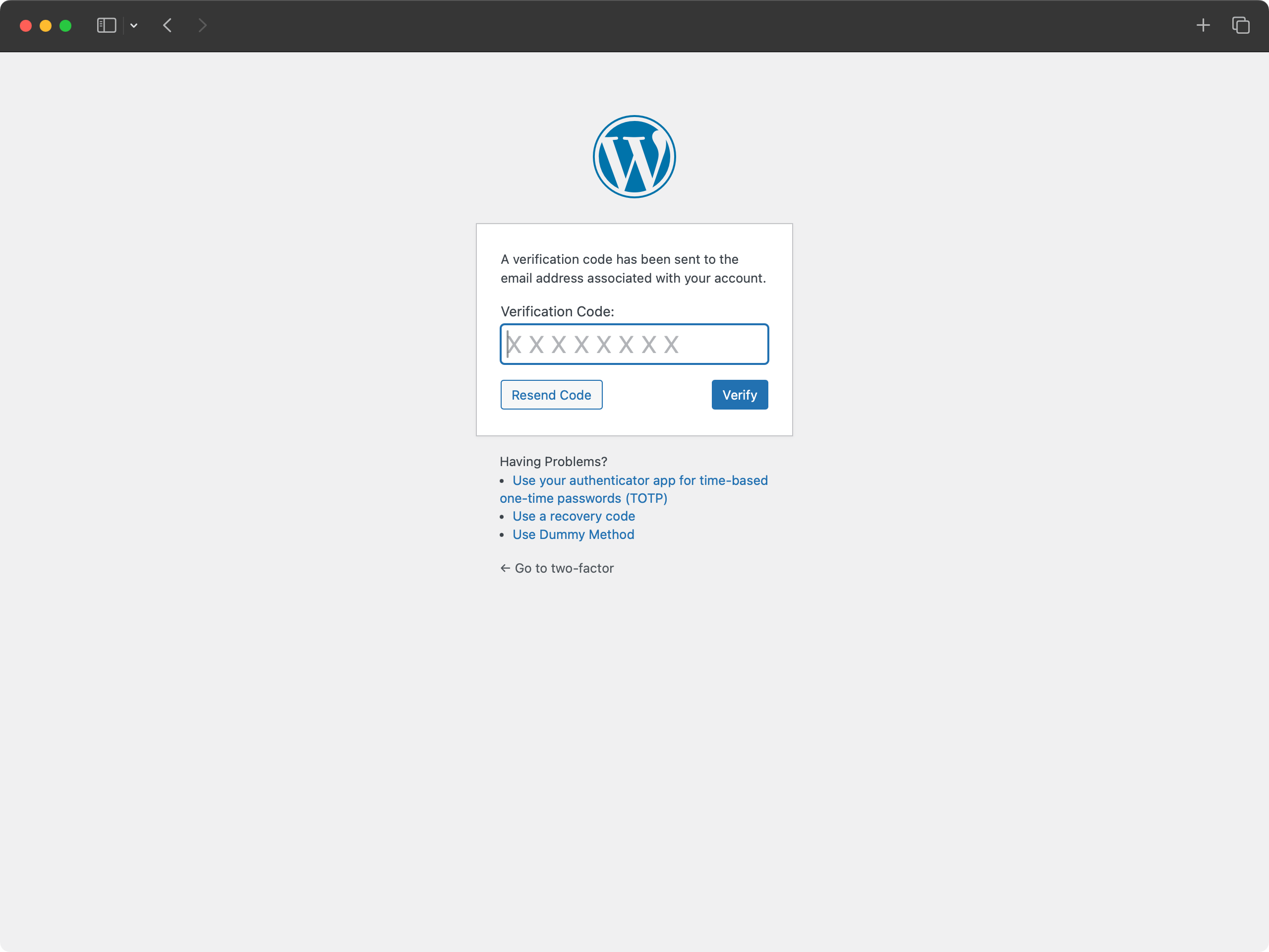 Login with email code.
