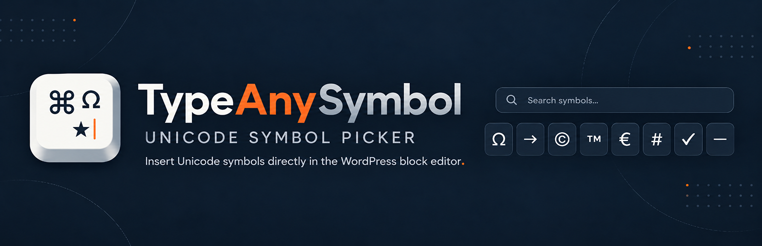 TypeAnySymbol – Unicode Symbol Picker