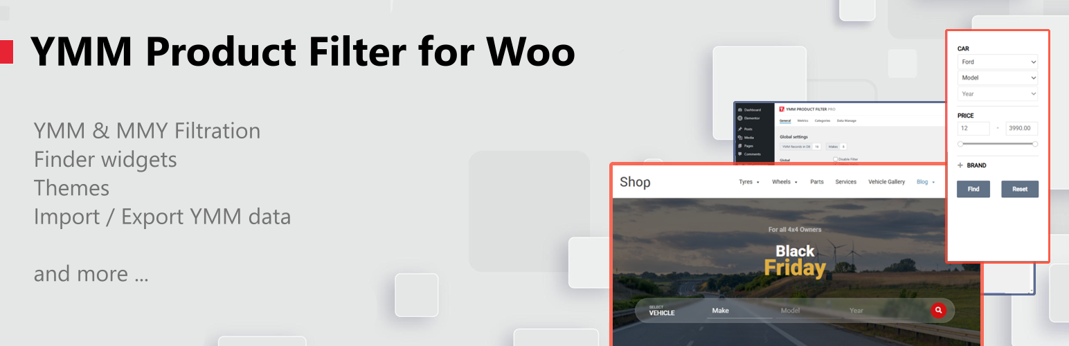 YMM Product Filter for Woo – Year Make Model search