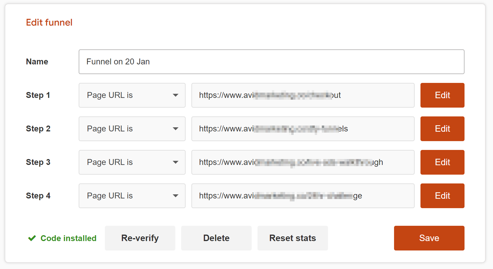Create a funnel with blog URLs in Udimi