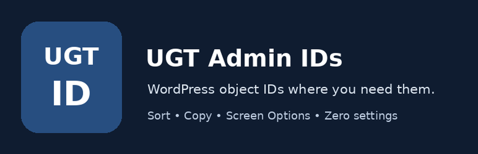 UGT Admin IDs