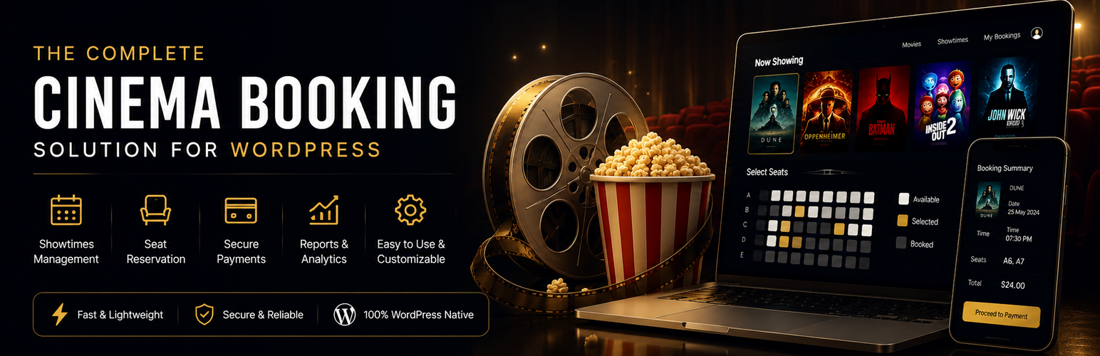 WordPress 外掛 Uikar Cinema Ticketing for WooCommerce 的封面圖片