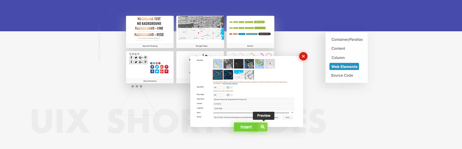 WordPress 外掛 Uix Shortcodes 的封面圖片。