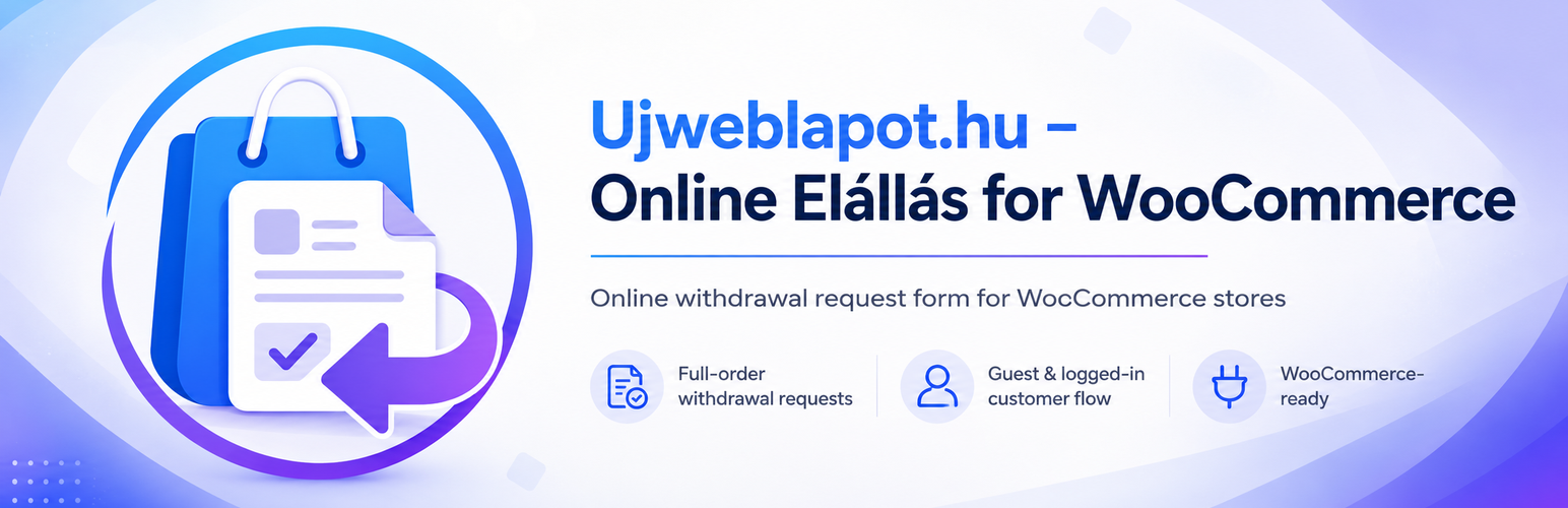 Ujweblapot.hu – Online Elállás for WooCommerce