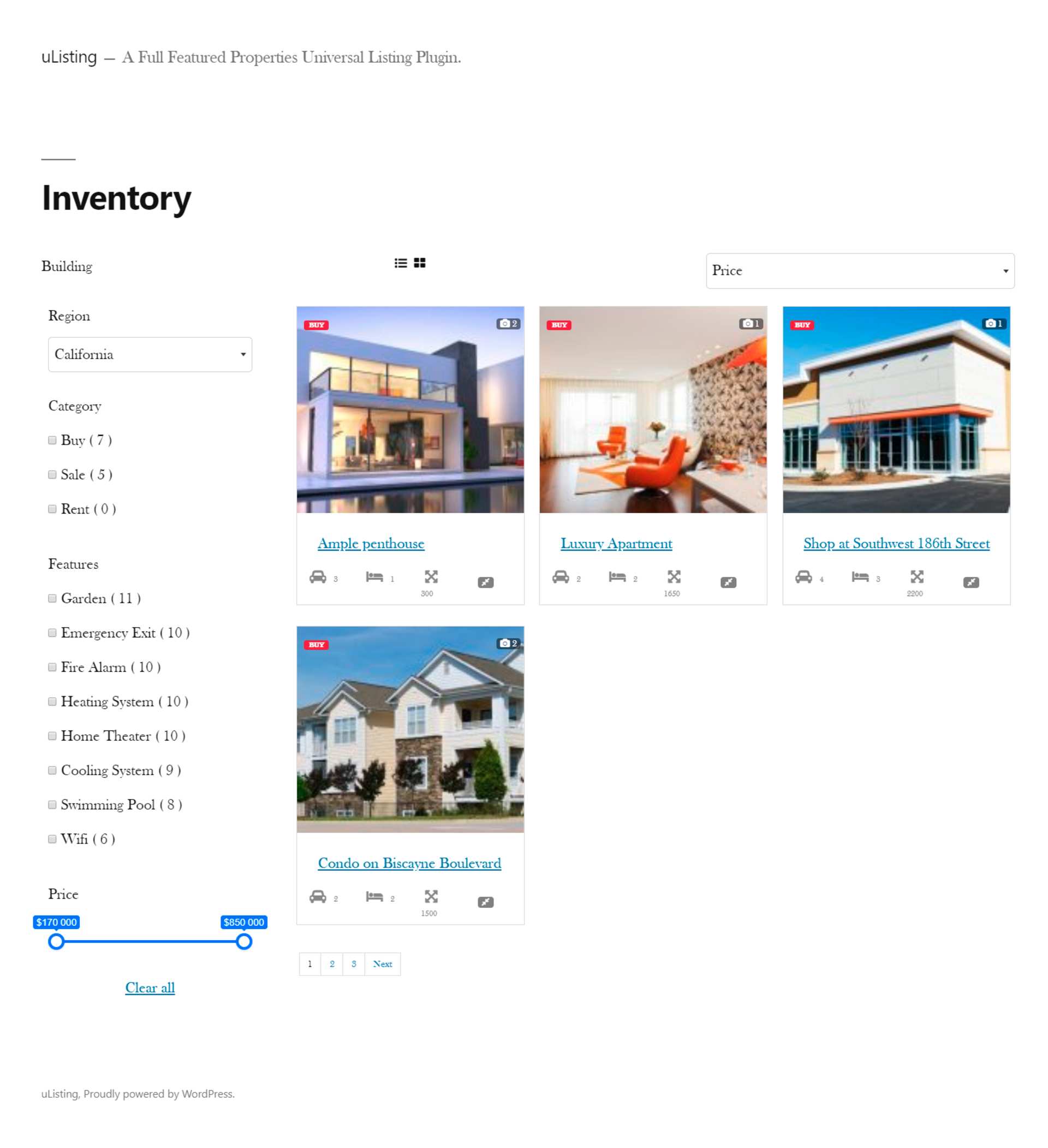 Directory Listings WordPress plugin – uListing