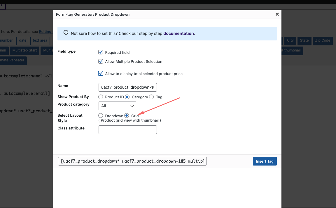 Product Grid View with Thumbnails (Settings)