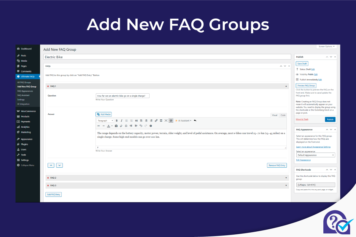 Create FAQ page: Add questions and answers in an organized, user-friendly layout.