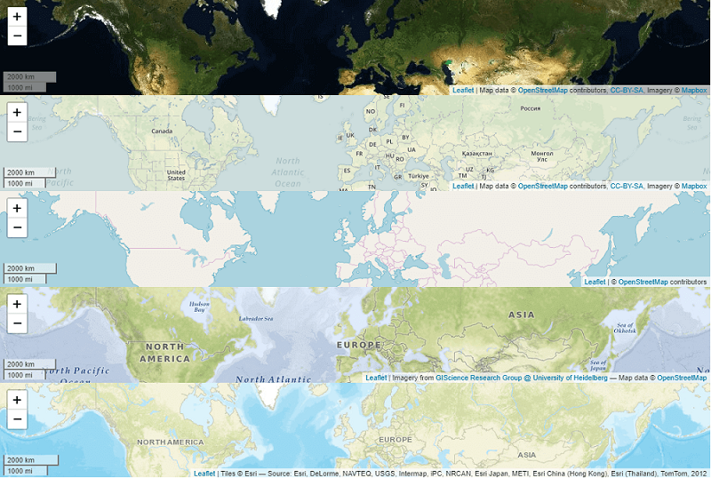 Map styles and themes.