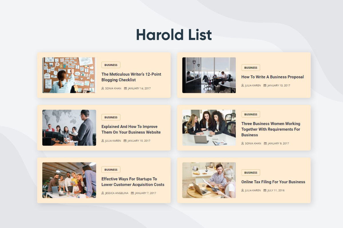 Harold Grid Example