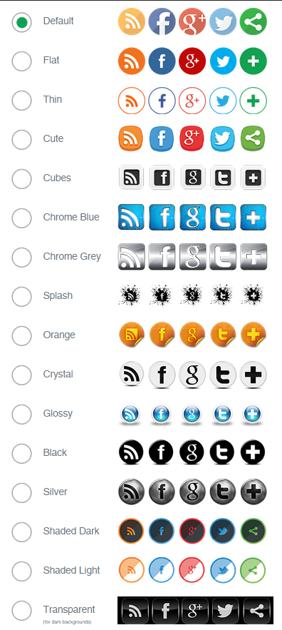 <p>You can pick from a wide range of share icon designs</p>