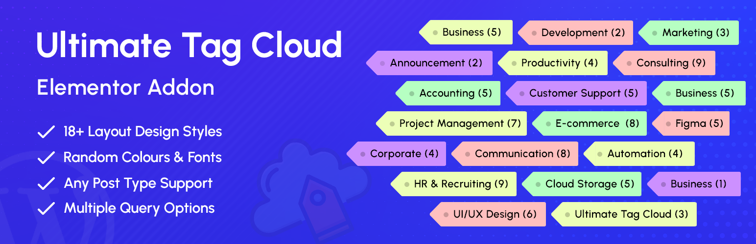 Ultimate Tag Cloud Elementor Addon