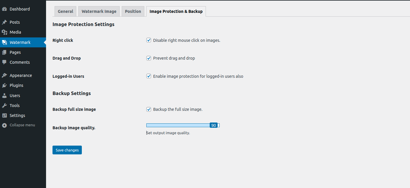 <strong>Image Protection & Backup</strong> - Security and backup options