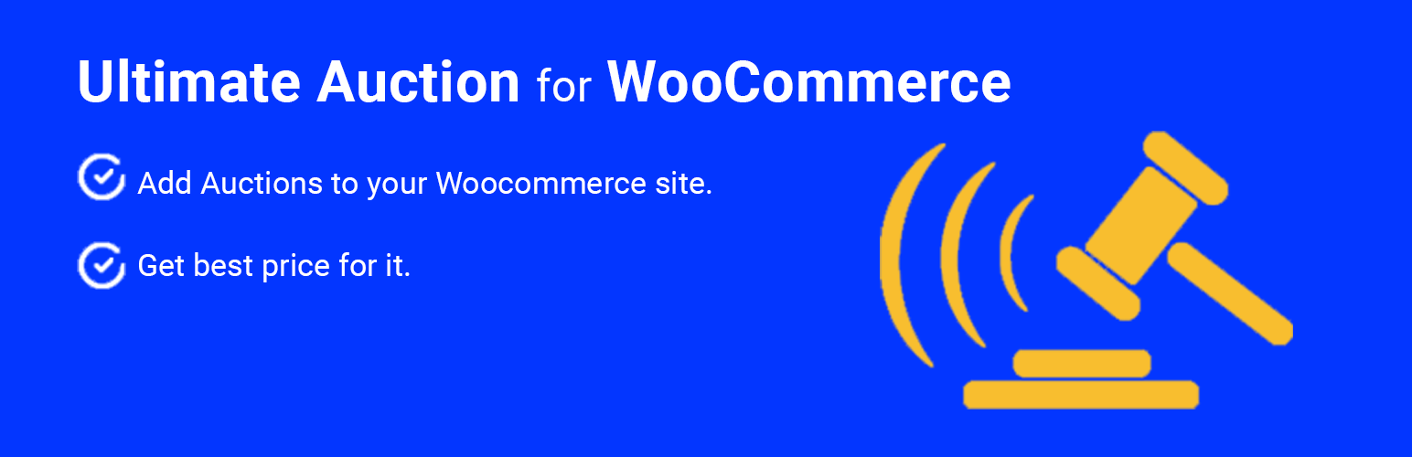 WordPress 外掛 Ultimate Auction for WooCommerce – Excellent WP Auction Plugin 的封面圖片。