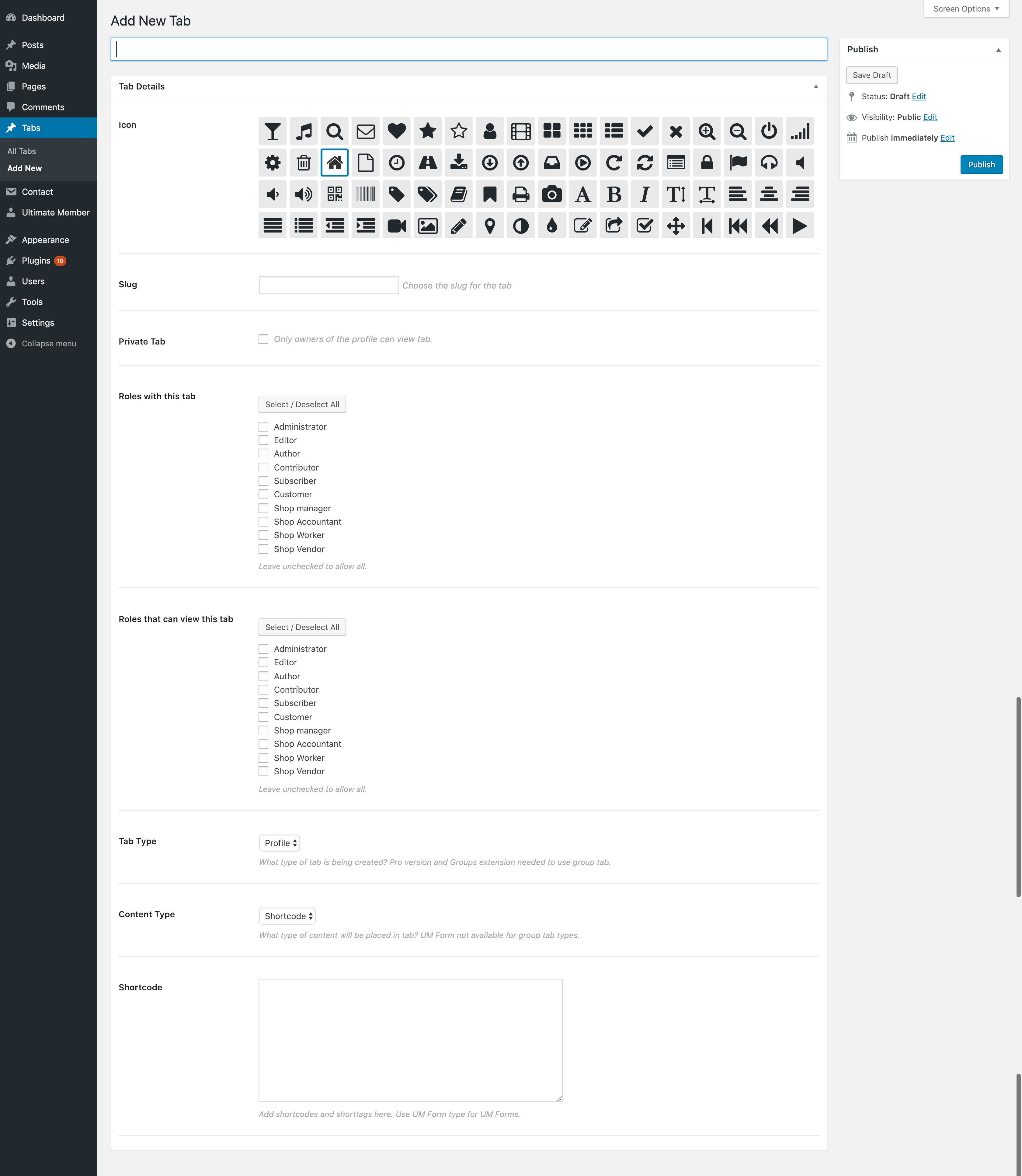 Ultimate Member Custom Tab Builder Lite