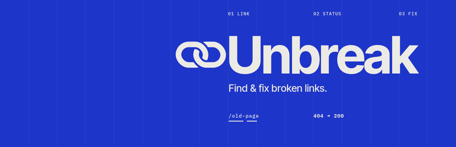 WordPress 外掛 Unbreak – Find & Fix Broken Links 的封面圖片
