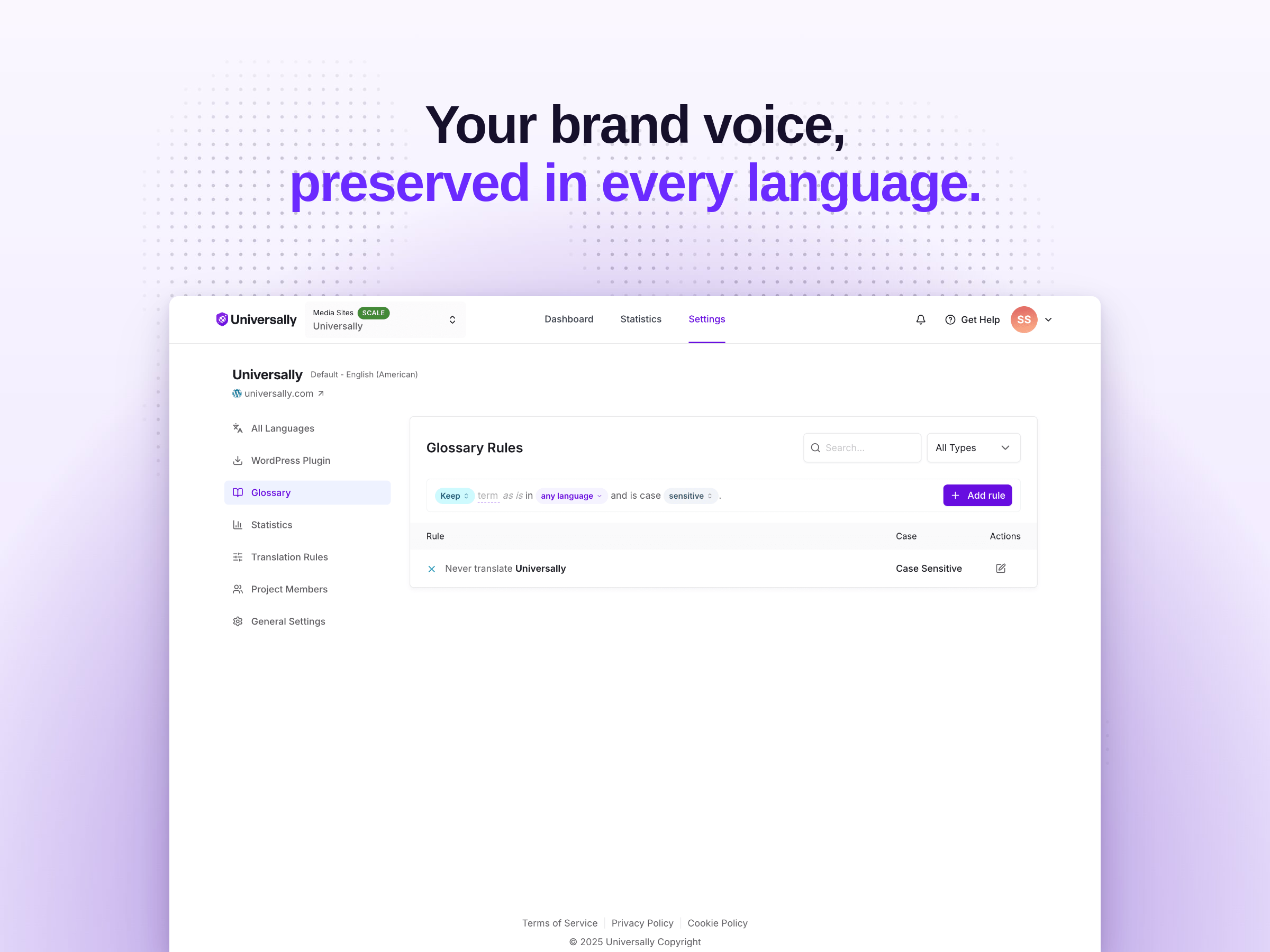 Universally – AI Translation &amp; Multilingual SEO: Translate Your Site into 110+ Languages