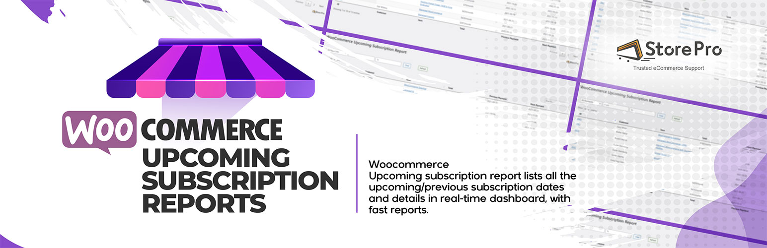 WordPress 外掛 Upcoming subscription Reports 的封面圖片。