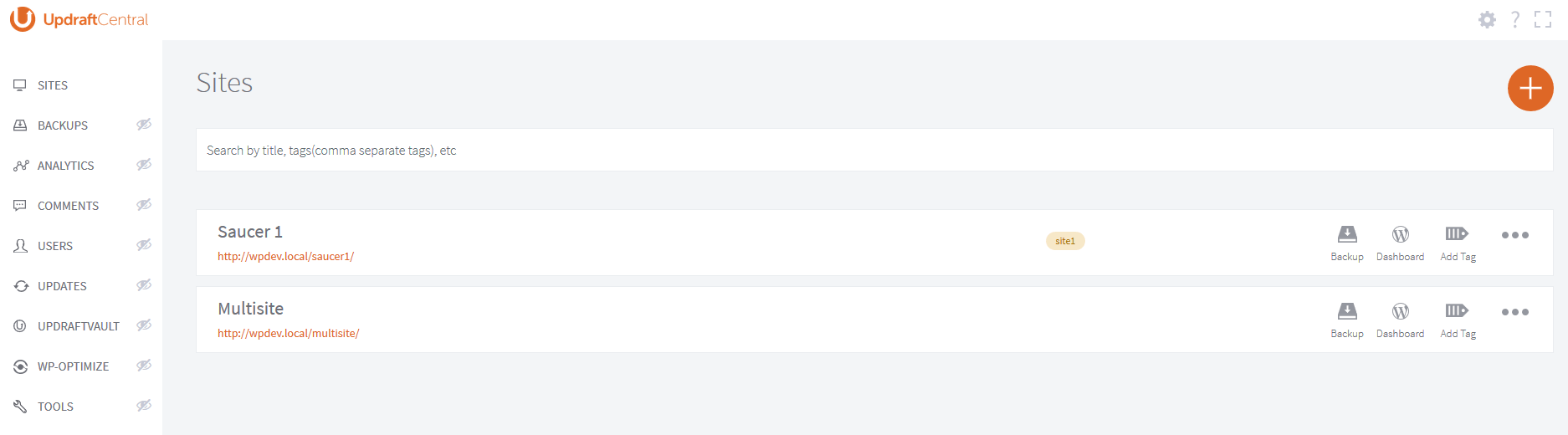 <p>List of controlled sites</p>