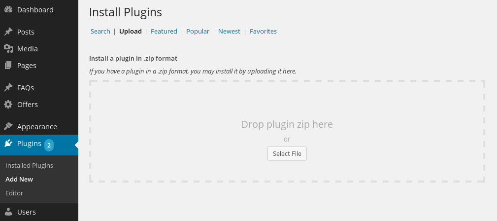 New plugin uploading widget - accepting plugin zips of any size