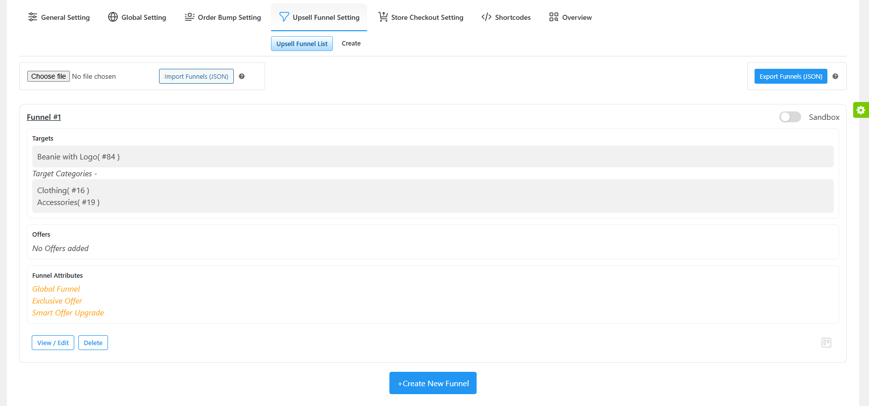 One- Click Settings – Post Bump List