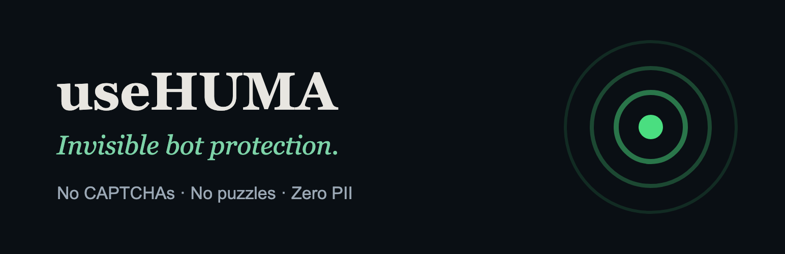 WordPress 外掛 useHUMA — Invisible Bot Protection (No CAPTCHA) 的封面圖片