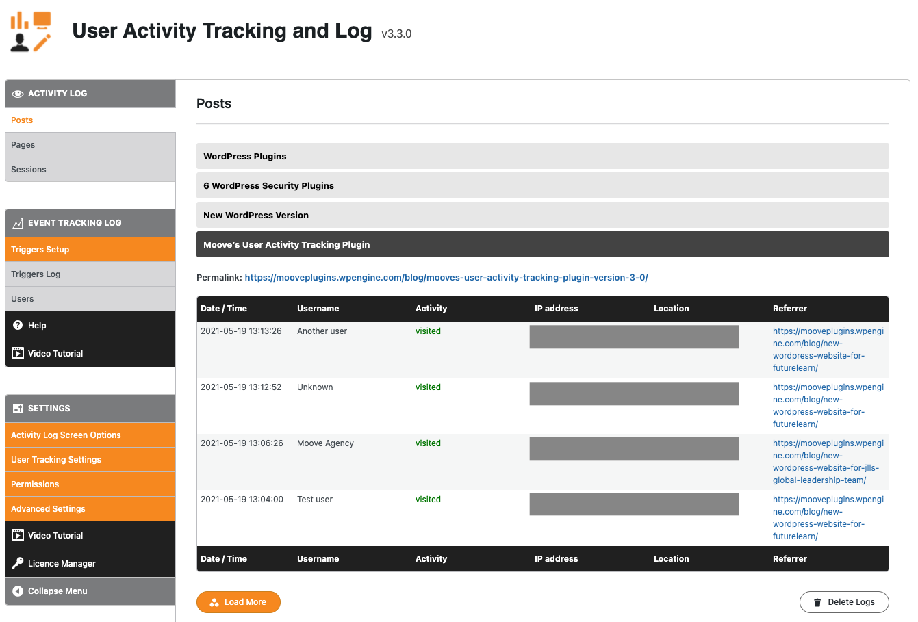 User Activity Tracking and Log - Activity Log - Post Type