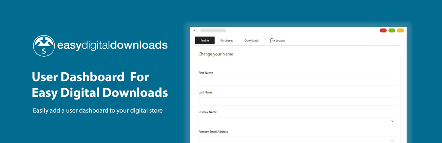WordPress 外掛 User Dashboard – Easy Digital Downloads 的封面圖片。