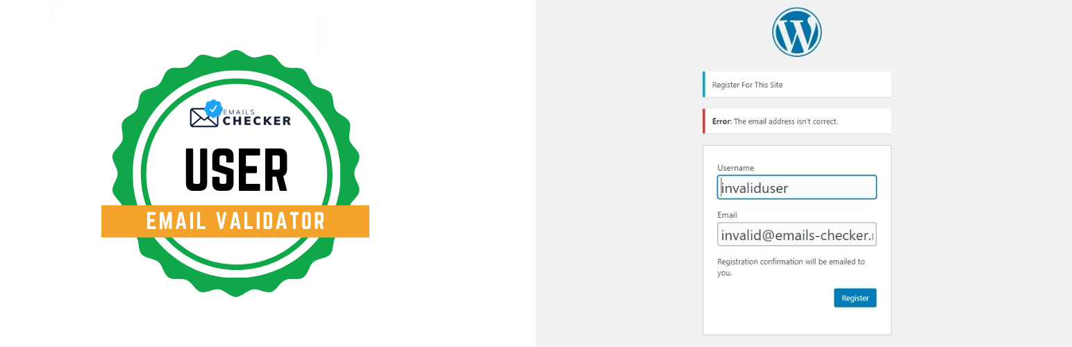 User Registration Email Validator
