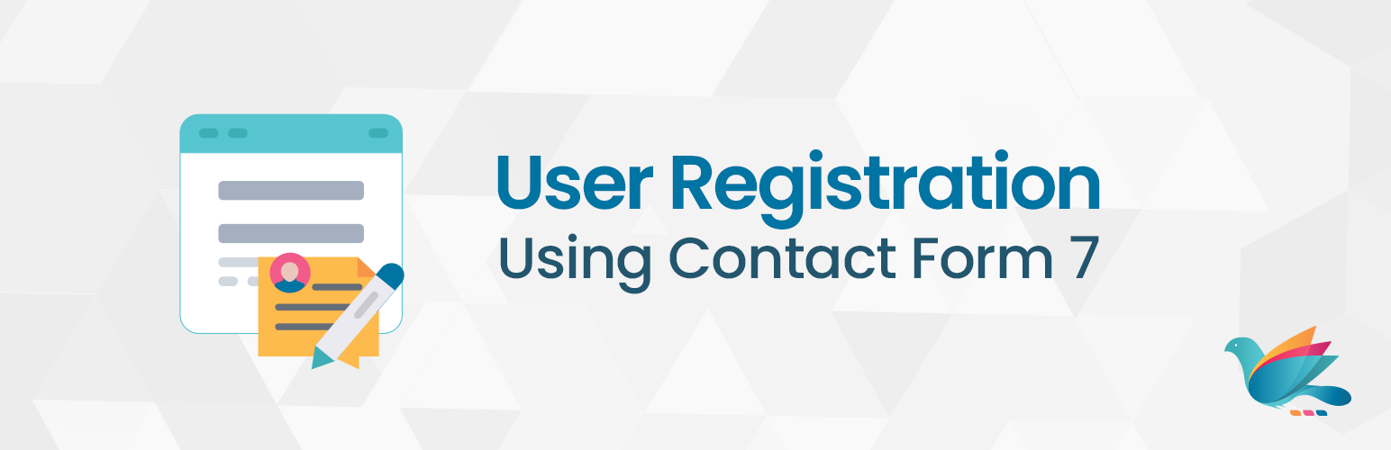 WordPress 外掛 User Registration Using Contact Form 7 的封面圖片。