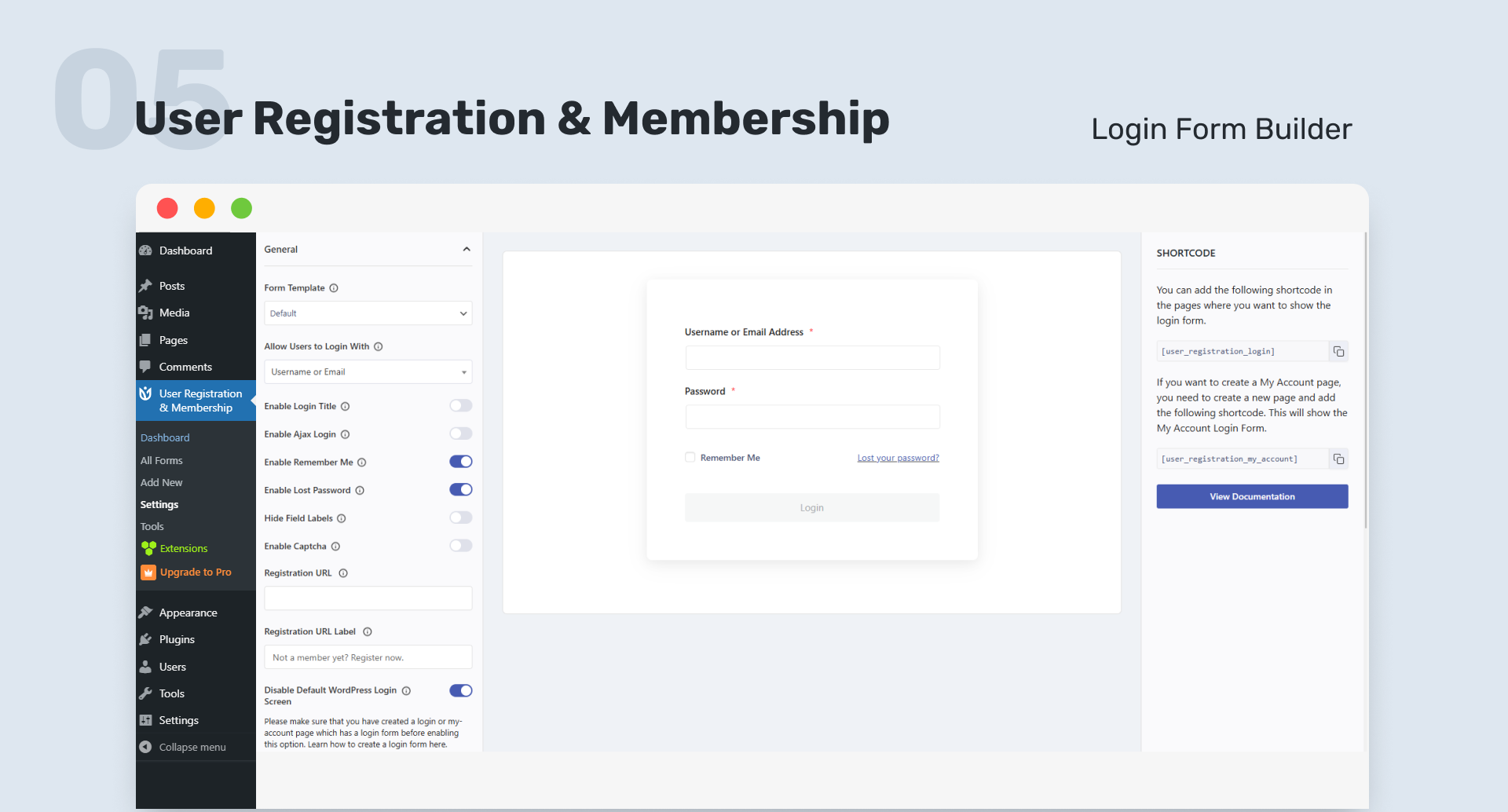 Login Form Builder