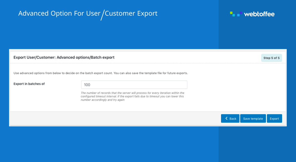 WordPress user batch export