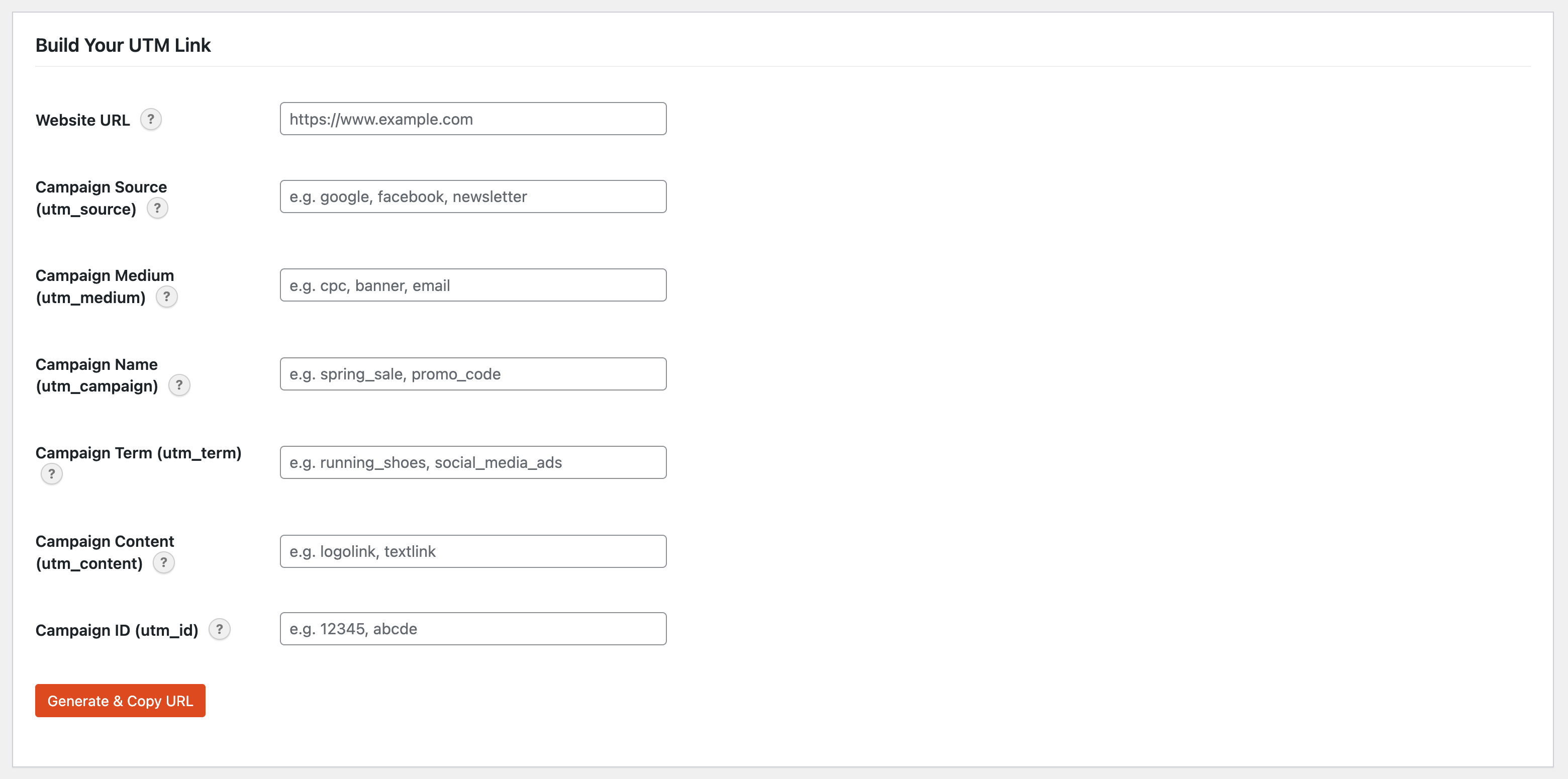 The main UTM Builder interface - clean, simple and ready for action! ๐ฌ