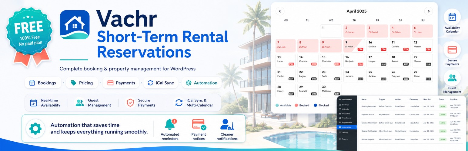Vachr Short-Term Rental Reservations