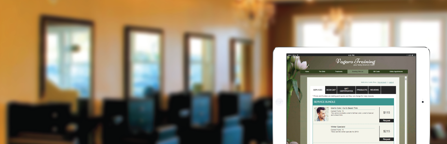 WordPress 外掛 Vagaro Booking Widget 的封面圖片。