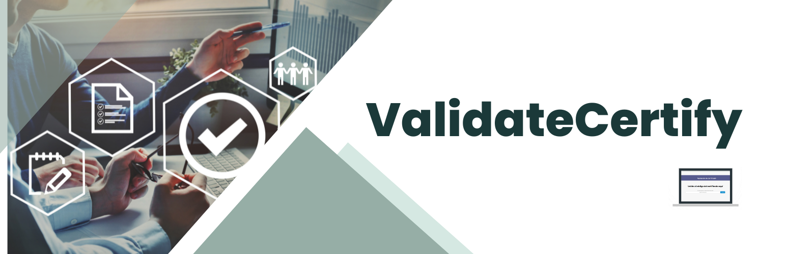 WordPress 外掛 ValidateCertify Free 的封面圖片。