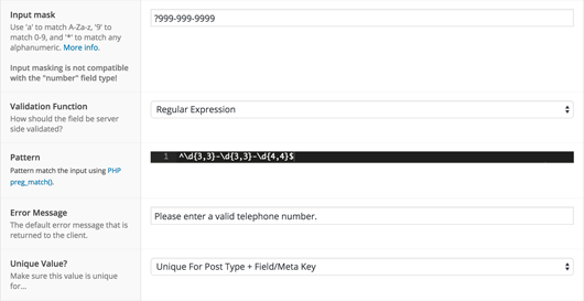 Advanced Custom Fields: Validated Field