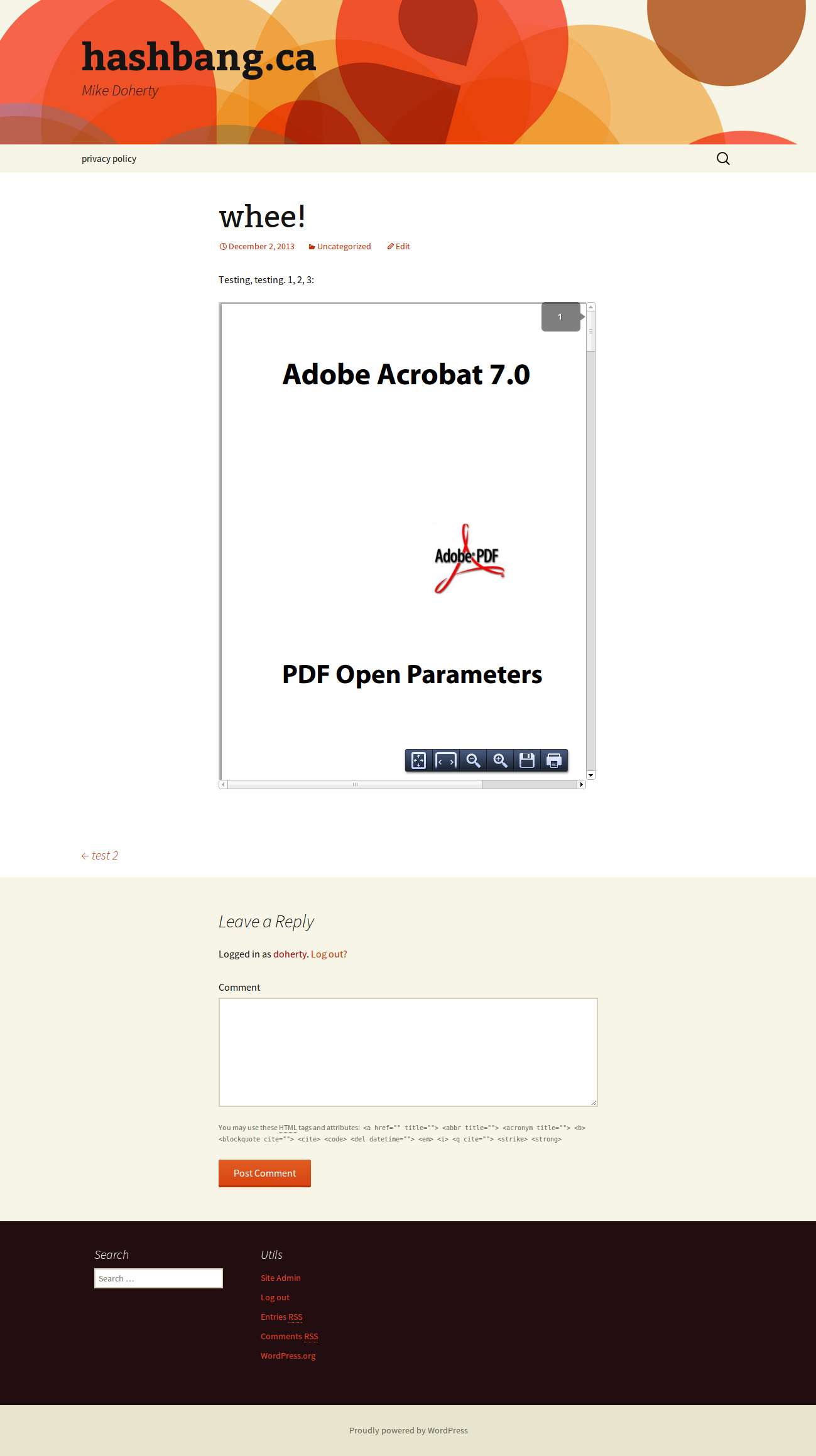 Embedding javascript in pdf