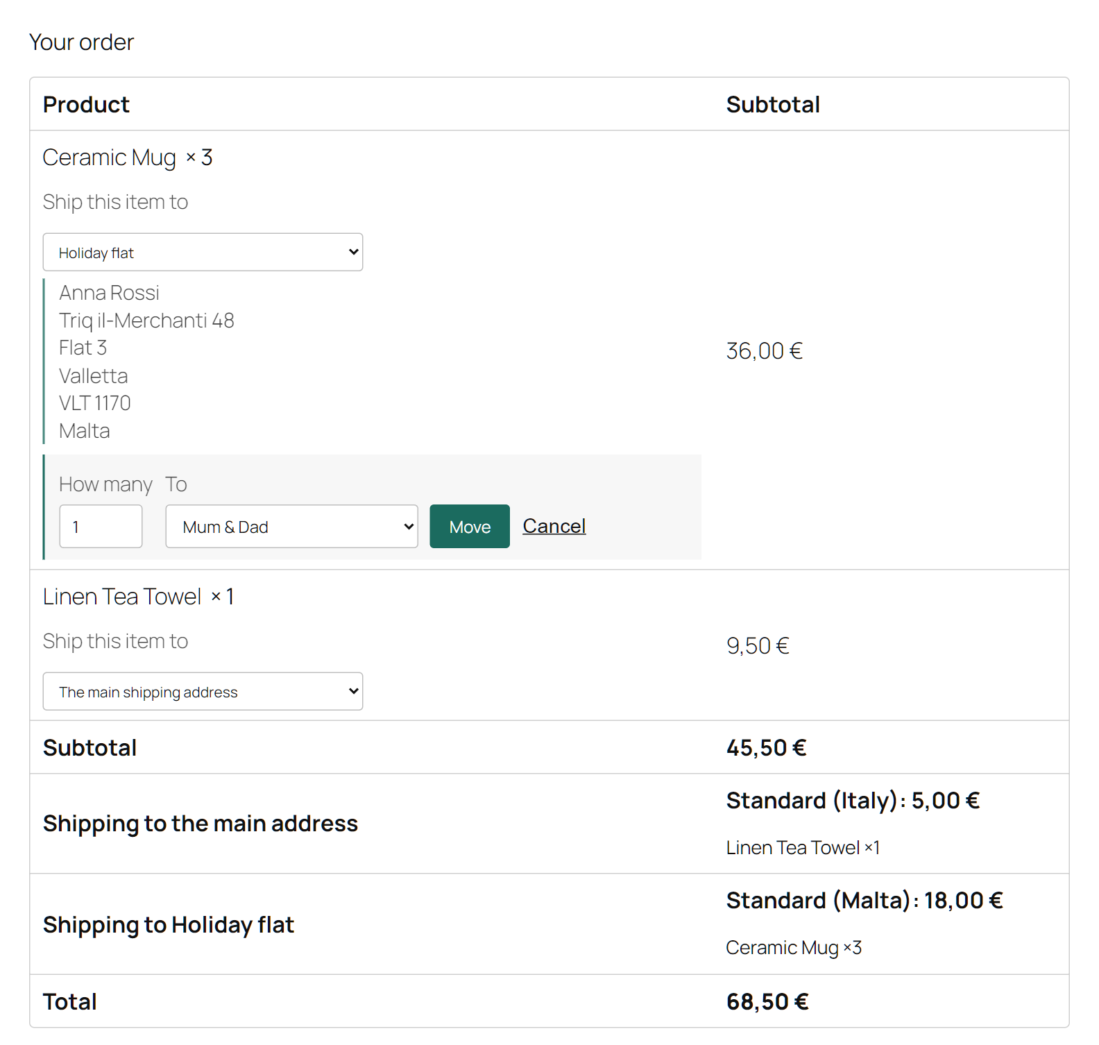 Vanquish Multiple Addresses for WooCommerce