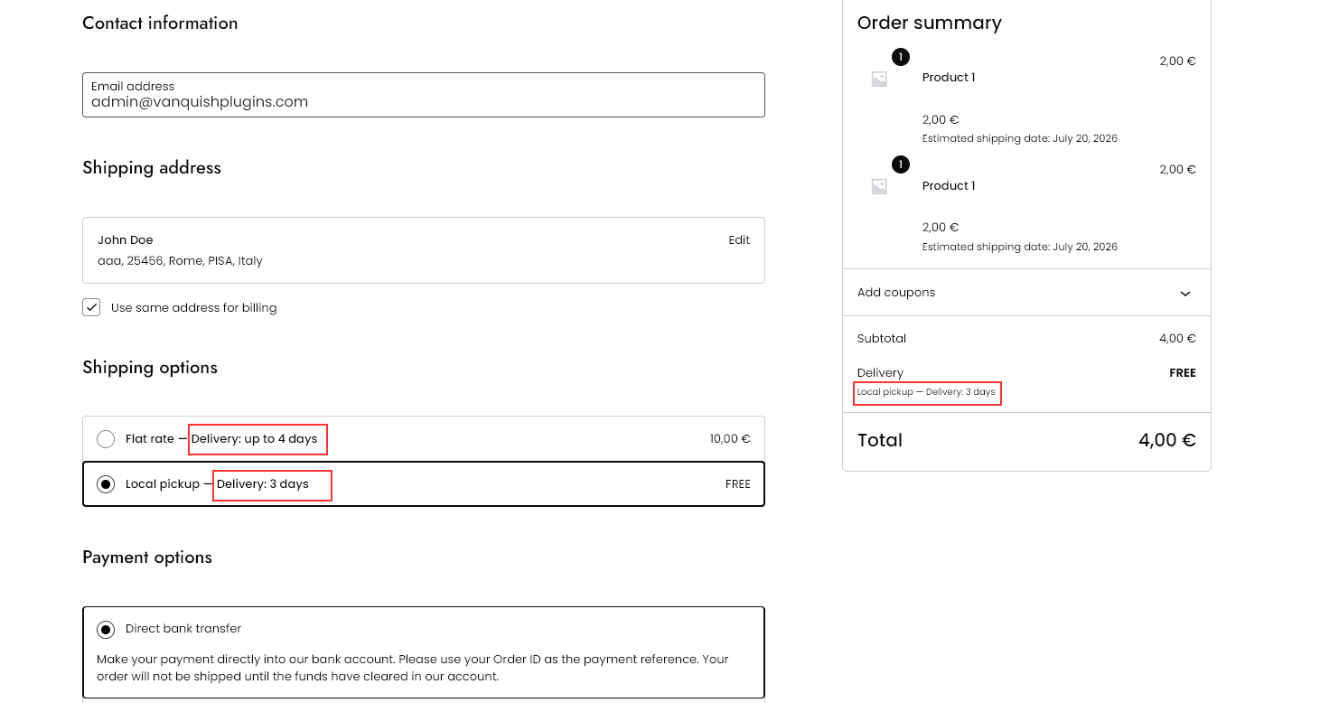 Premium: the same estimates in the WooCommerce block checkout.