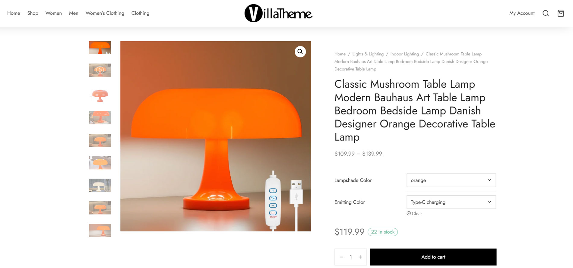 Show gallery with left thumbnails