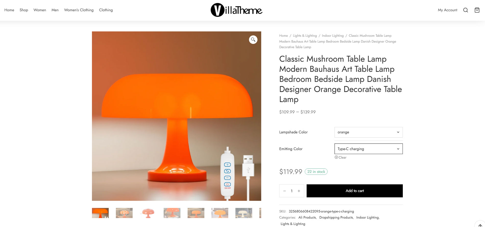 Show gallery with bottom thumbnails