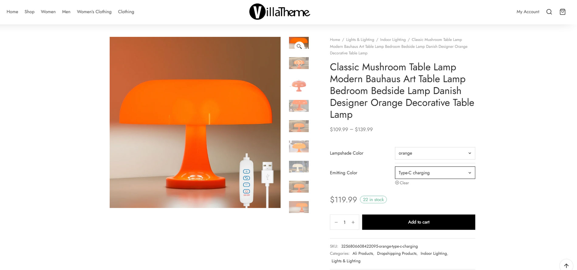 Show gallery with right thumbnails