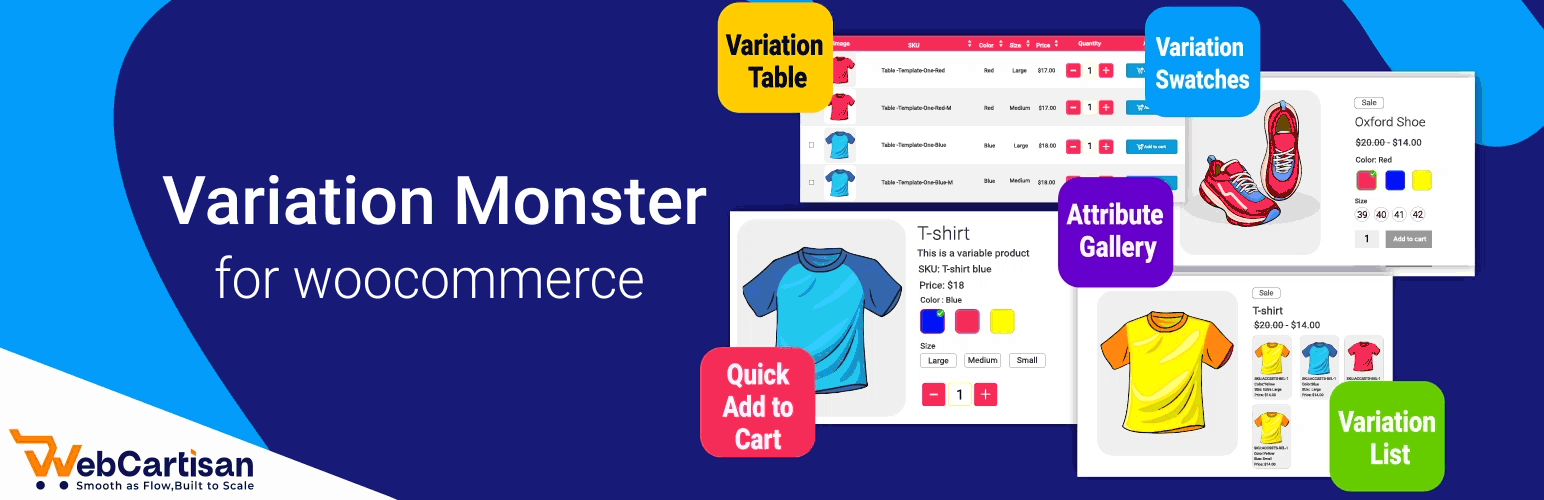 Variation Monster – Product Variation Swatches for WooCommerce
