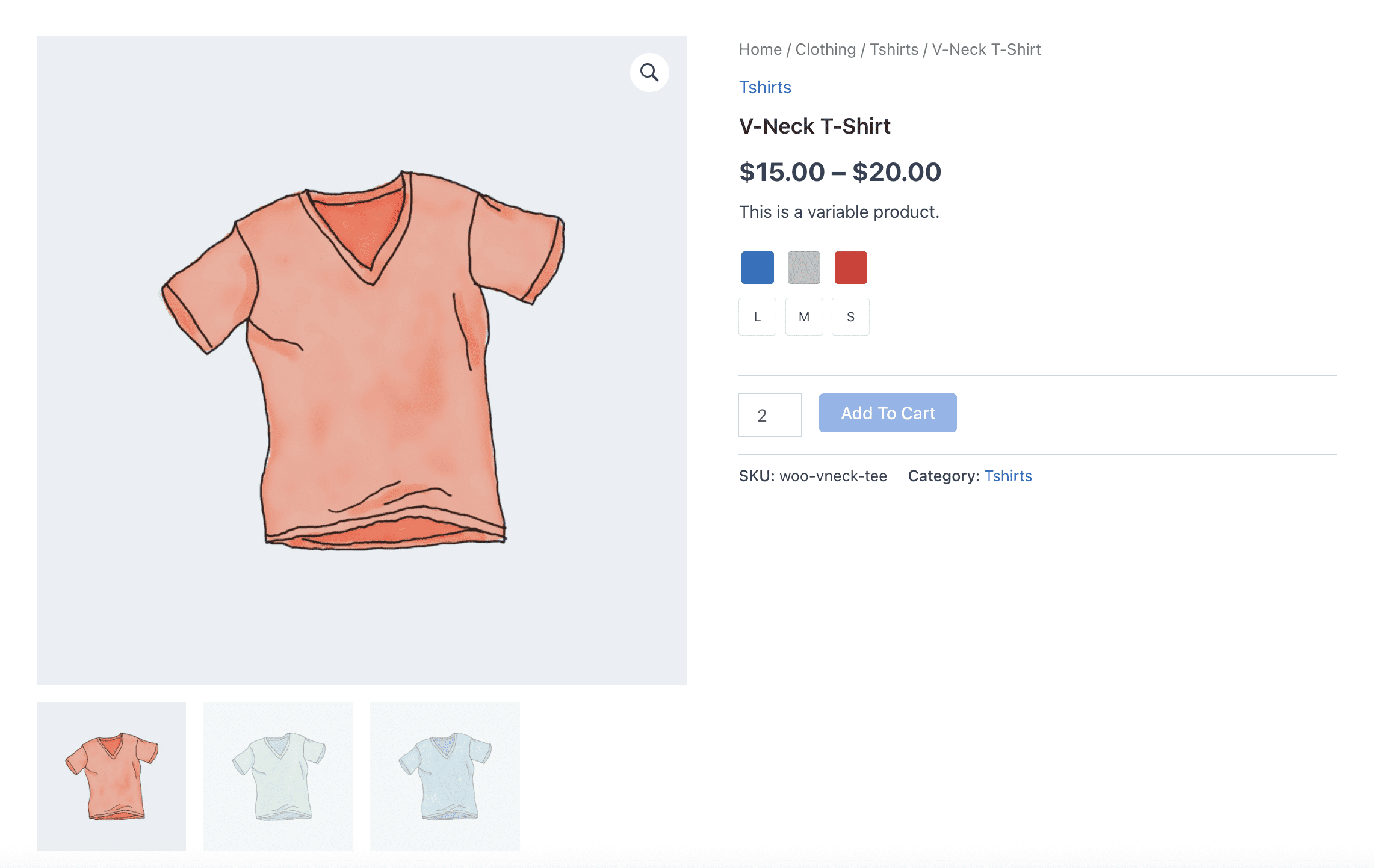 Color swatches replacing WooCommerce dropdowns on the product page.