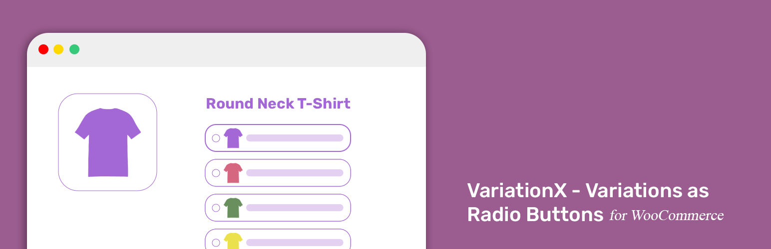 WordPress 外掛 VariationX – Variations as Radio Buttons for WooCommerce 的封面圖片