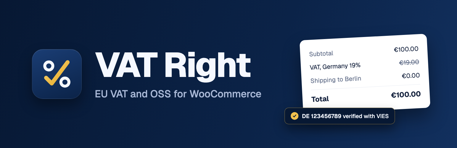 WordPress 外掛 VAT Right – EU VAT & OSS for WooCommerce 的封面圖片