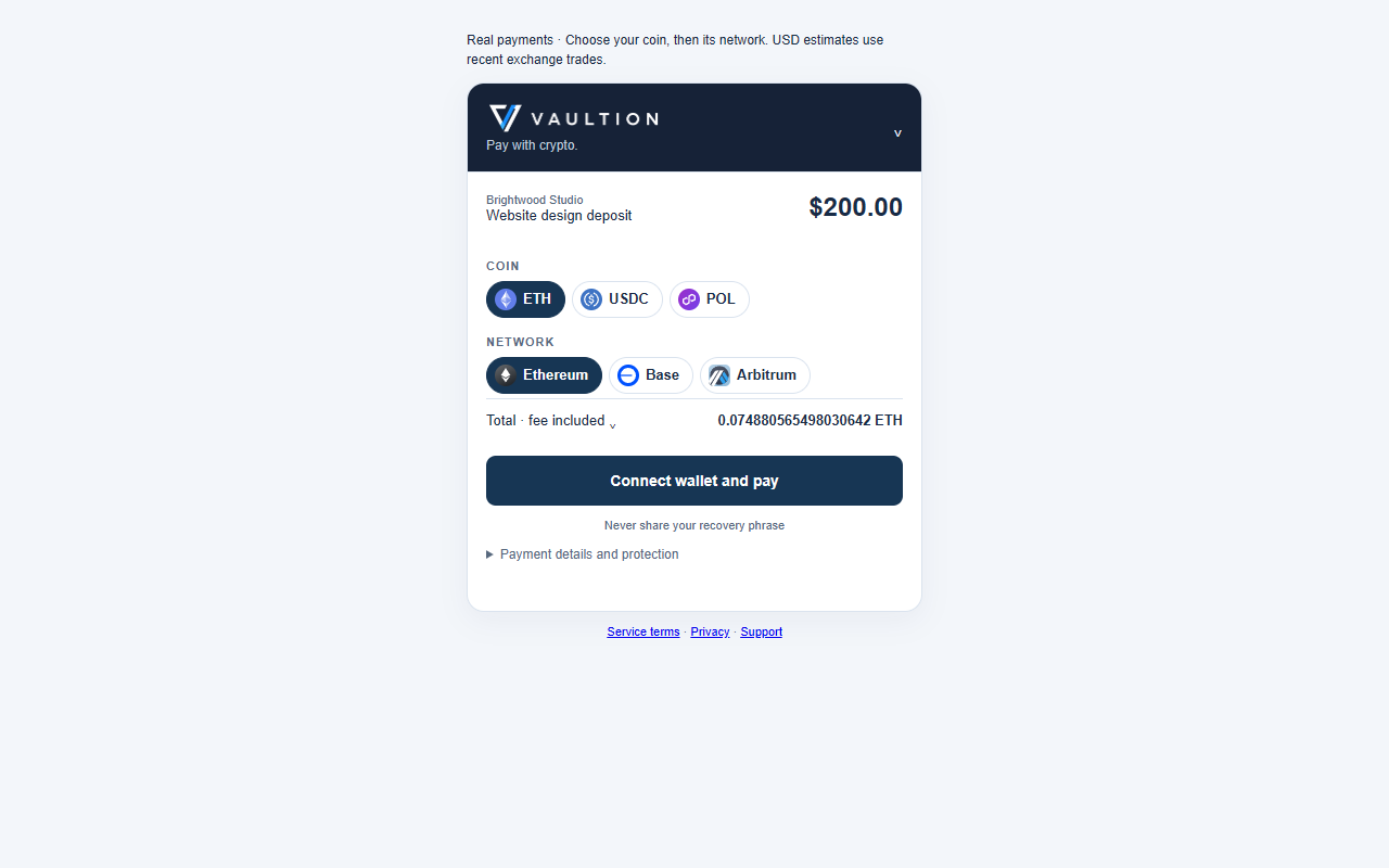 Vaultion Payments
